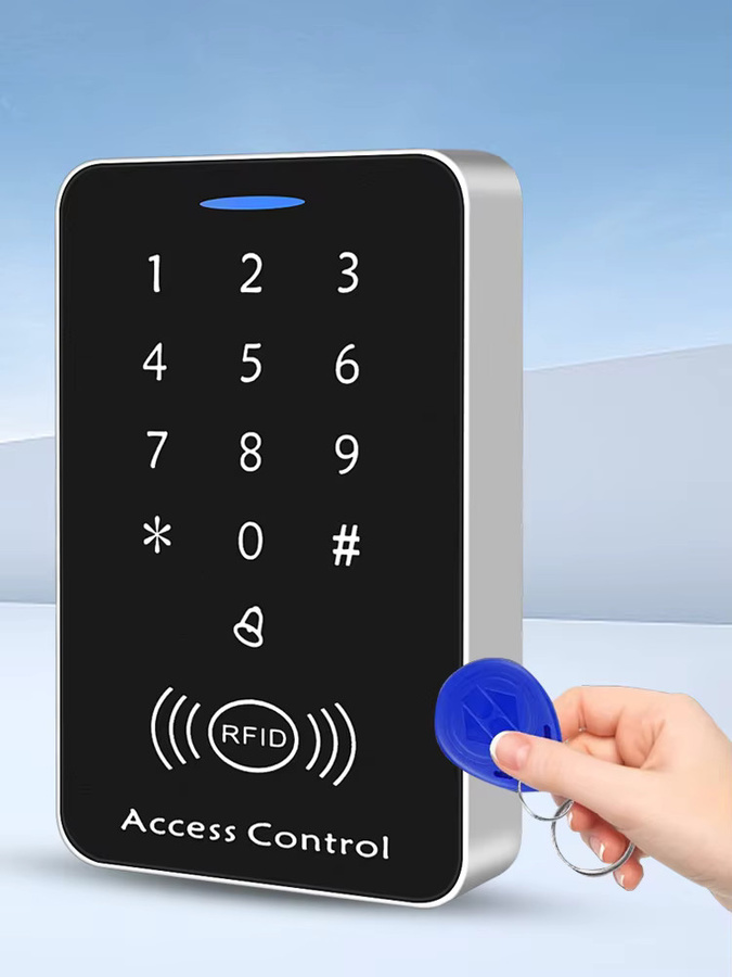 Asia-Teco Intelligenter RFID-Anti-Duplikationskartenleser 125 kHz ID-Zugangskontrolltastatur in Schwarz mit Schnittstelle für 1000 Benutzer - Bild 5
