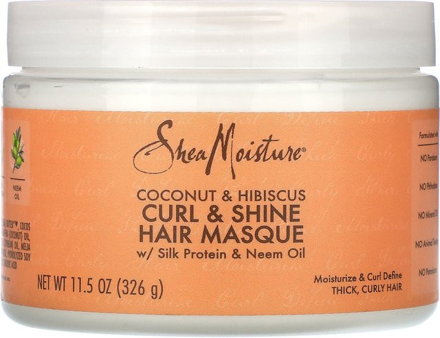 SheaMoisture Curl & Shine Haarmaske, Kokosnuss & Hibiskus, 326 g, Lockiges Haar - Bild 1