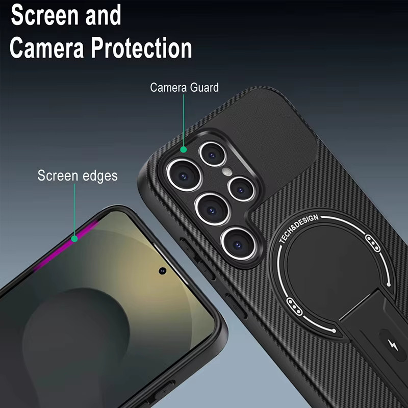 Kabellose Handyhülle mit unsichtbarer Halterung für Samsung Galaxy S26 Ultra S25 S23 S22 Plus FE A16 A17 A35 A36 A37 A55 A56 A57 in Gold und Schwarz - Bild 4