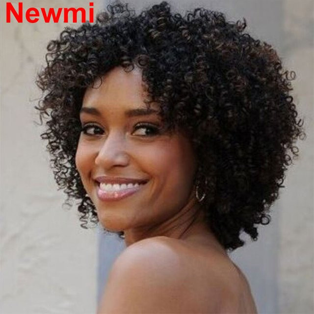 Newmi Perücke, kurze lockige Pixie Cut Afro, Damen, menschliches Haar - Bild 1