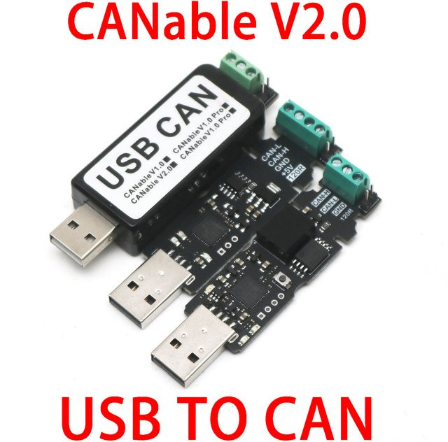 DYKBmetered USB zu CAN CANable V2.0 CAN-Bus Debugging-Tool in Schwarz mit Unterstützung für Candlelight CAN-FD SLCAN Firmware und Cangaroo Software - Bild 1