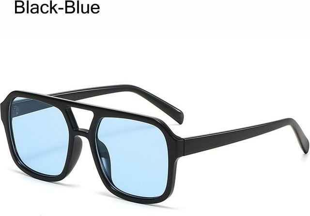 YiRan Sonnenbrille, quadratisch, Vollrand, Kunststoff, Unisex, white - Bild 1