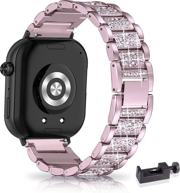 DAINU Uhrenarmband Edelstahl, Diamant, Kristall, Schwarz, Damen - Bild 1