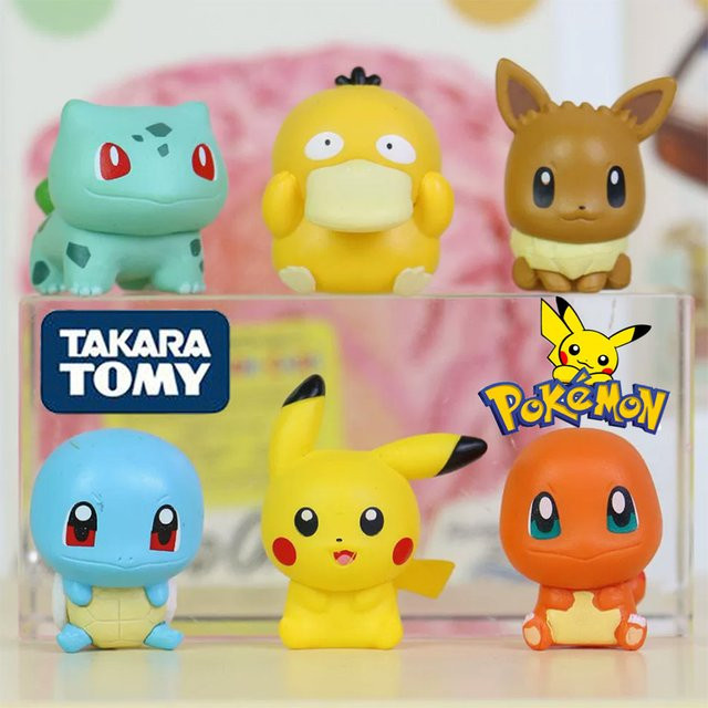 TAKARA TOMY Pokémon Pikachu Figuren, Wasserspielzeug, 6-teiliges Set - Bild 1