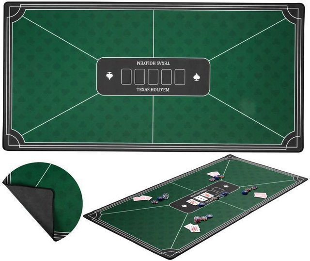Rutschfeste Pokermatte von ENGELHART in Grün, B/T: 120 x 60 cm - Bild 1