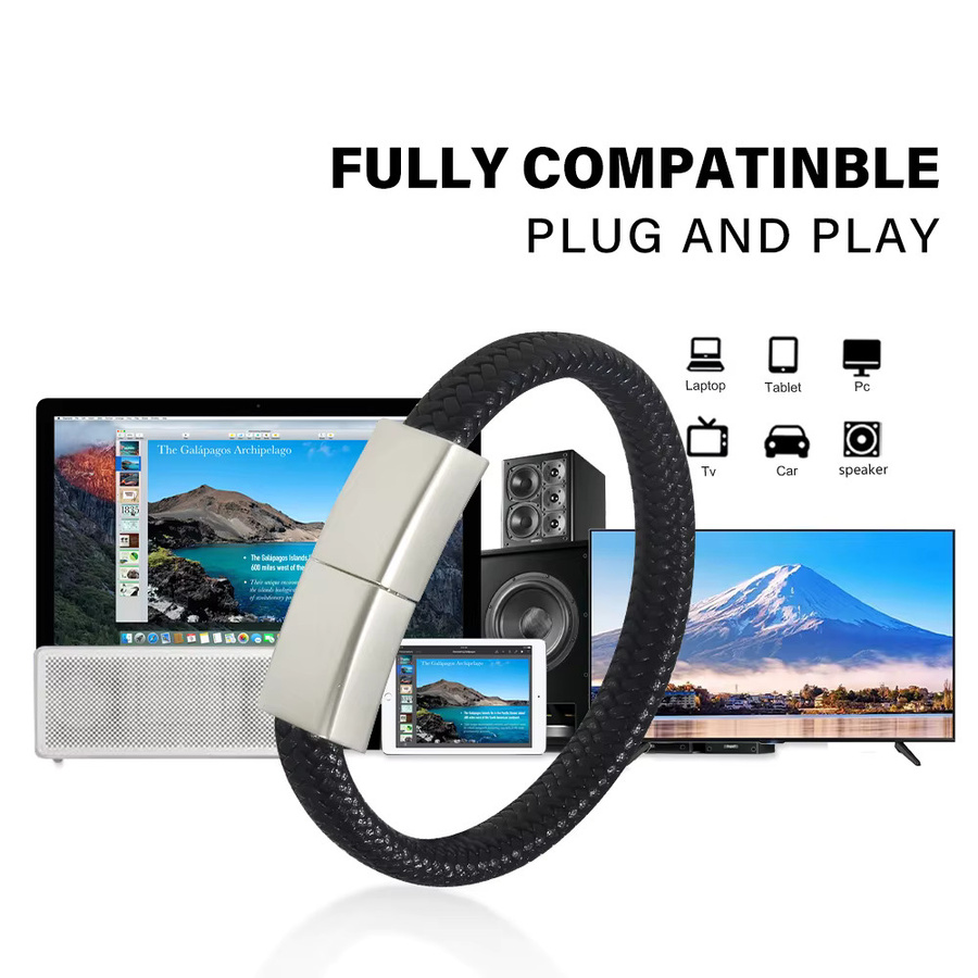 JASTER USB-Flash-Laufwerk Armband 64 GB Schwarz USB-A - Bild 5