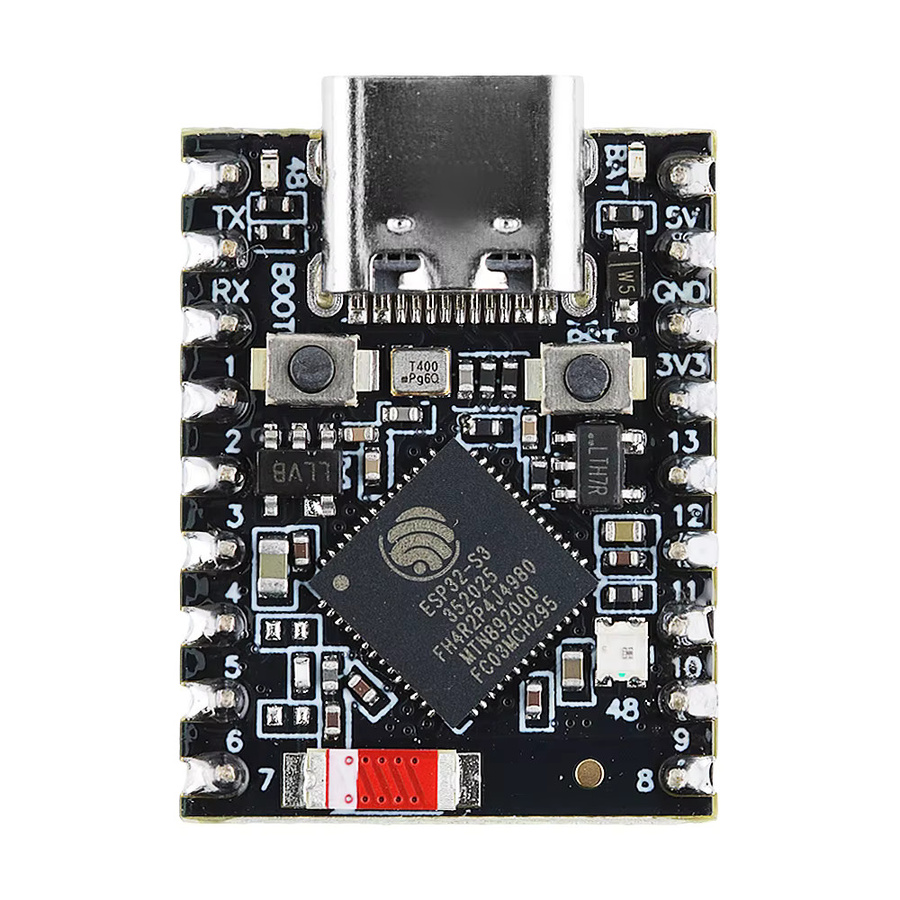 MINI ESP32-S3 Entwicklungsboard mit 2,4G WLAN und Bluetooth 5.0, 4MB Flash, 400KB SRAM, 18 Pins und USB-C Anschluss in Schwarz - Bild 2