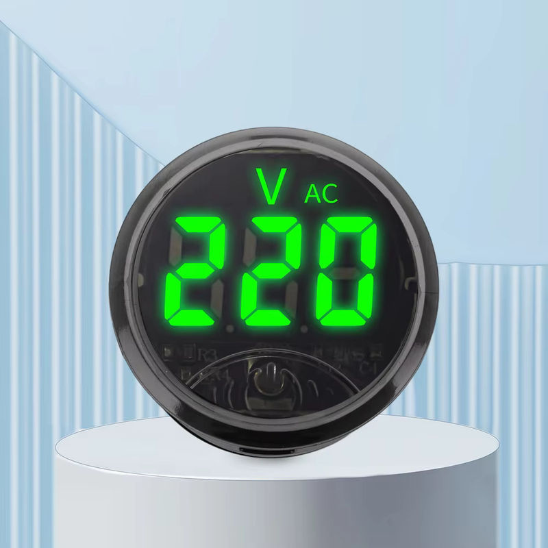 Voktta Rundes 2-Draht-Voltmeter mit LED-Digitalanzeige als AC-Digital-Spannungsprüfer für AC 50–265 V in Rot und Schwarz - Bild 4
