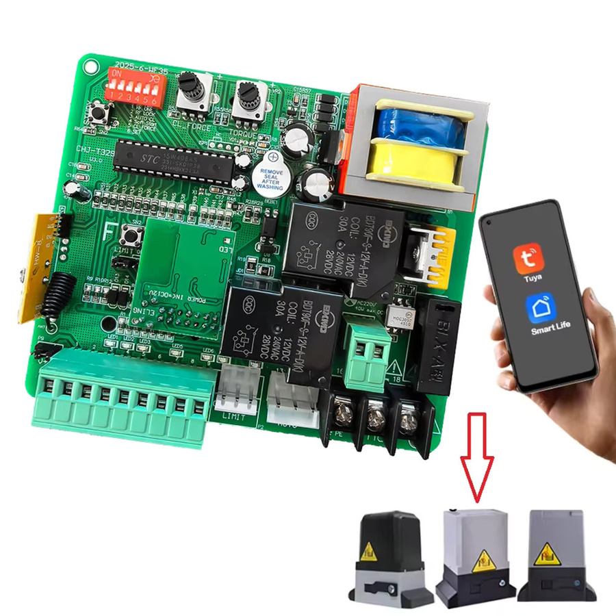 KUANGZIPENG Schiebetor-Motorsteuerung mit WiFi Tuya Smart App, LED-Anzeige und 433MHz Fernbedienung, 220V-230V AC - Bild 2