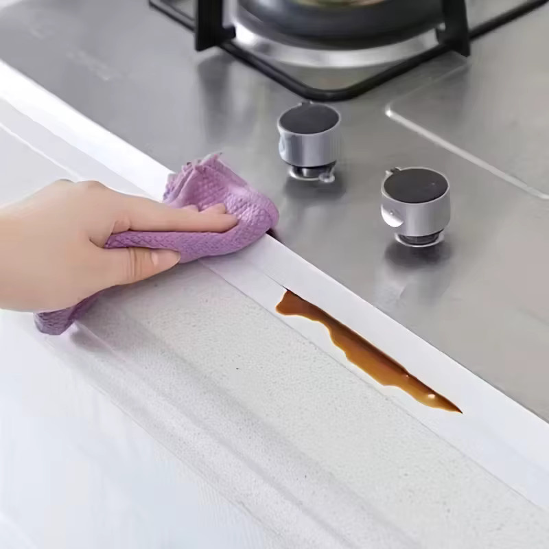 Selbstklebender wasserdichter und schimmelabweisender Dichtungsstreifen in Weiß für Bad und Küche - Bild 2