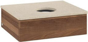 V&B Waschtischunterschrank Antao mit Frontstruktur in Walnut, B/T/H: 60 x 50 x 19 cm - Bild 1