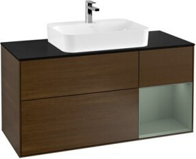V&B Waschtischunterschrank Finion in Platinbraun matt lackiert, B/T/H: 120 x 50,1 x 50,1 cm - Bild 1