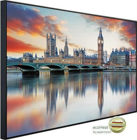 papermoon Infrarotheizung EcoHeat Big Ben London mit Matt-Effekt in Bunt, App-Steuerung und Überhitzungsschutz - Bild 1