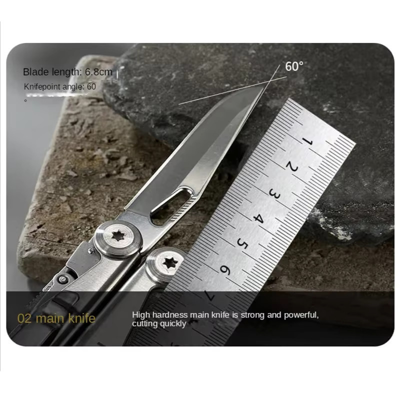 SWISS TECH 18-in-1 Multitool-Zange in Silber mit Schere und Sägeblatt als tragbares EDC Kombinationswerkzeug - Bild 6
