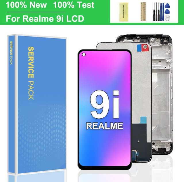 OPPO Realme 9i LCD Display mit Touchscreen Digitizer Montage in Schwarz, 6.6 Zoll, Ersatzteil für RMX3491 - Bild 1