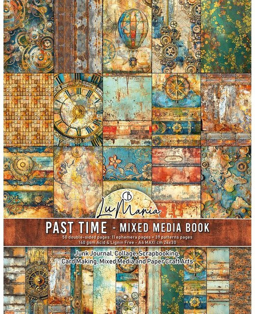 Mixed Media Buch Past Time von Ciao Bella in Multicolor, A4 Format - Bild 1