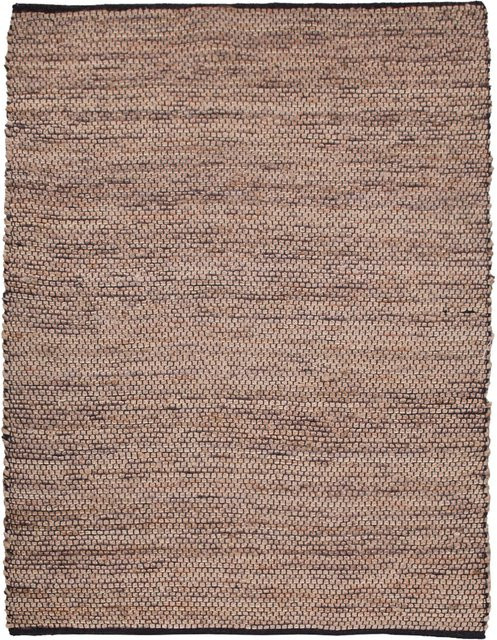 Handwebteppich Orkide in Beige aus Wolle und Jute im Boho-Stil, B/T: 60 x 100 cm - Bild 1