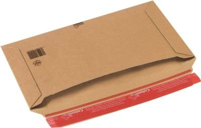 ColomPac Wellpapp-Versandtaschen quer B5+ braun mit selbstklebendem Verschluss 20 Stück - Bild 1