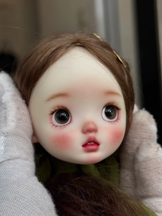 dollhua BJD Puppe SD Kopf, 1/6 Maßstab, Mädchen, Harz, Weiß - Bild 2