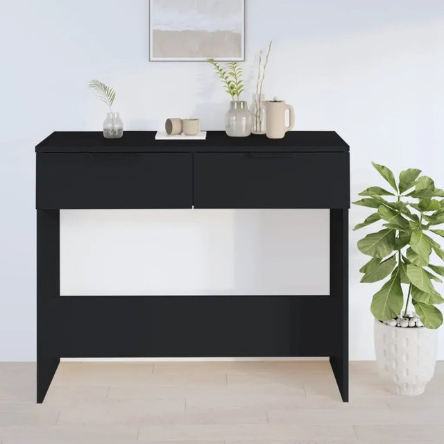 vidaXL Konsolentisch aus Holzwerkstoff in Schwarz, B/T/H: 90 x 36 x 75 cm - Bild 1