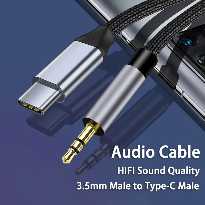 Samiyoe USB C auf 3,5mm Aux Audio Kabel in Schwarz für Samsung, Xiaomi und Realme - Bild 2