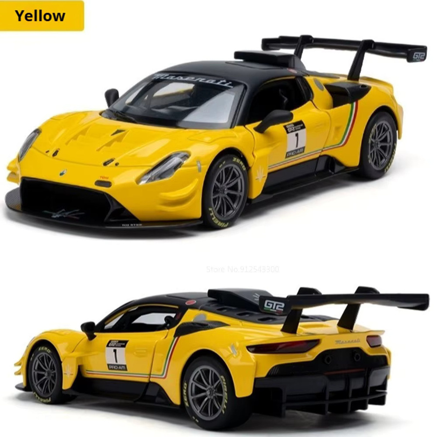 RMZ city GT2 Modellauto, Maßstab 1:32, Rennwagen, Gelb, Metall - Bild 4
