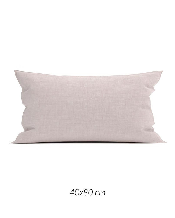 2 Stück Zo! Home Kissenbezüge Lino Shell aus Baumwolle, Farbe: Rosa meliert, B: 40 cm, H: 80 cm - Bild 1