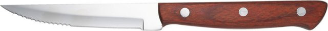 PULSIVA Steak- und Pizzamesser Salta aus Edelstahl mit braunem Griff, 12er Pack, Länge: 22,2 cm - Bild 1