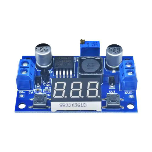 Aideepen LM2596 DC-Abwärtswandler Spannungsregler mit LED-Display Voltmeter in Blau - Bild 3