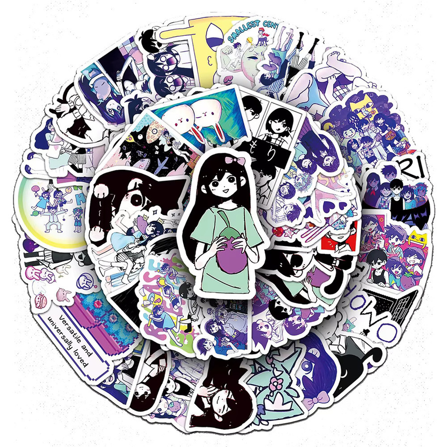 Bandai Omori Cartoon Aufkleber Set, Wasserdichte Graffiti Sticker für Laptop und Motorrad, Multicolor - Bild 2