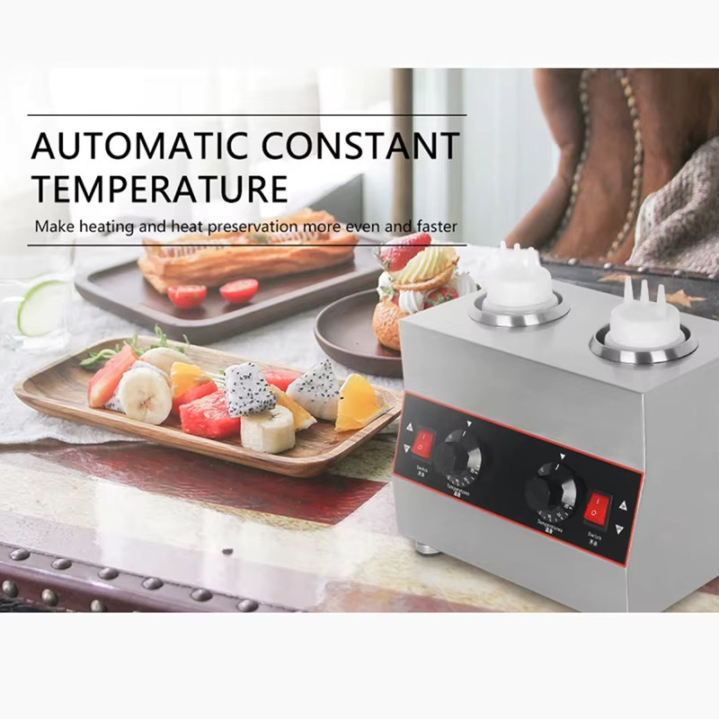 TJRTJJ Elektrische multifunktionale Soßenheizung aus Edelstahl in Silber als Dosiermaschine für Käse- und Schokoladensauce - Bild 3