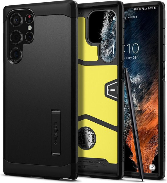 Spigen Tough Armor Schutzhülle für Samsung Galaxy S22 Ultra 5G S908 in Schwarz - Bild 1