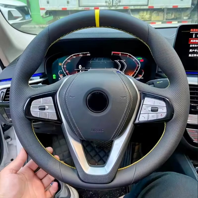 GNUPME Lenkrad Abdeckung mit Geflecht für BMW G20 G21 G30 G31 G32 X3 G01 X4 G02 X5 G05 X7 G07 Z4 G29 - Bild 2