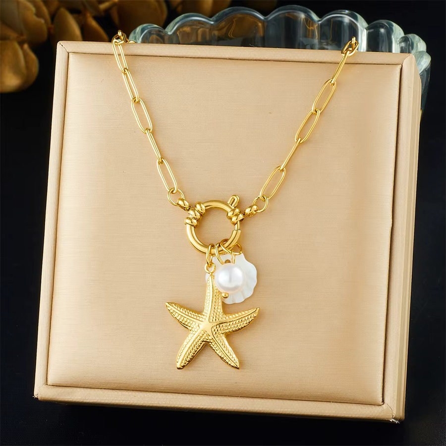 DIEYURO Halskette Edelstahl, Perle, Gold, Damen - Bild 4