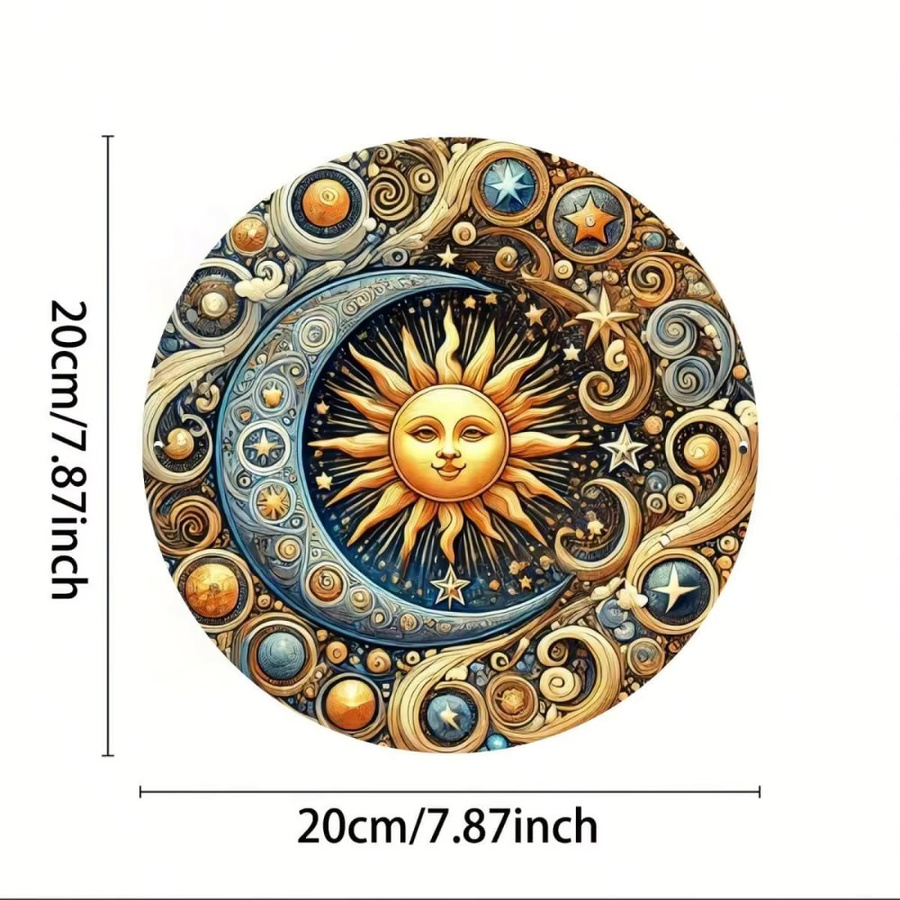 Hello Young Runde Wanddekoration aus Metall Frühlingssonne und Mond Durchmesser: 20,3 cm - Bild 2