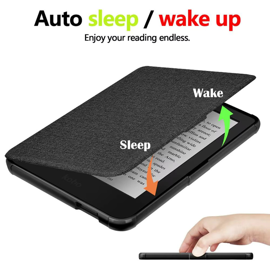Kobo Clara Color/BW/2E Smart Cover Schutzhülle mit Handunterstützung und Auto Sleep/Wake Funktion in Pink - Bild 4