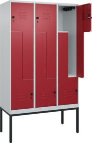 C+P Z-Spind Classic PLUS Gestell mit 6 Fächern und Sicherheits-Drehriegel, H x B x T: 212 x 120 x 50 cm - Bild 1