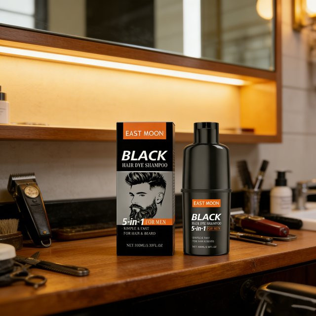 East Moon 5-in-1 Haarfärbeshampoo Schwarz, Herren - Bild 1