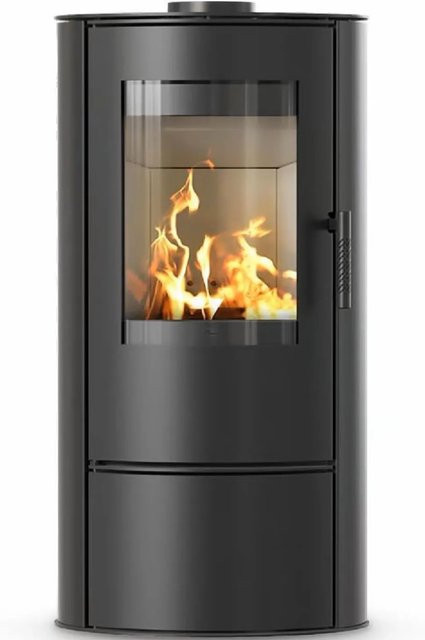 ILDNORD Kaminofen LOKI Ovaler Holzofen in Schwarz mit 5,5 kW Leistung, B/T/H: 115,0 x 52,4 x 101,6 cm - Bild 1