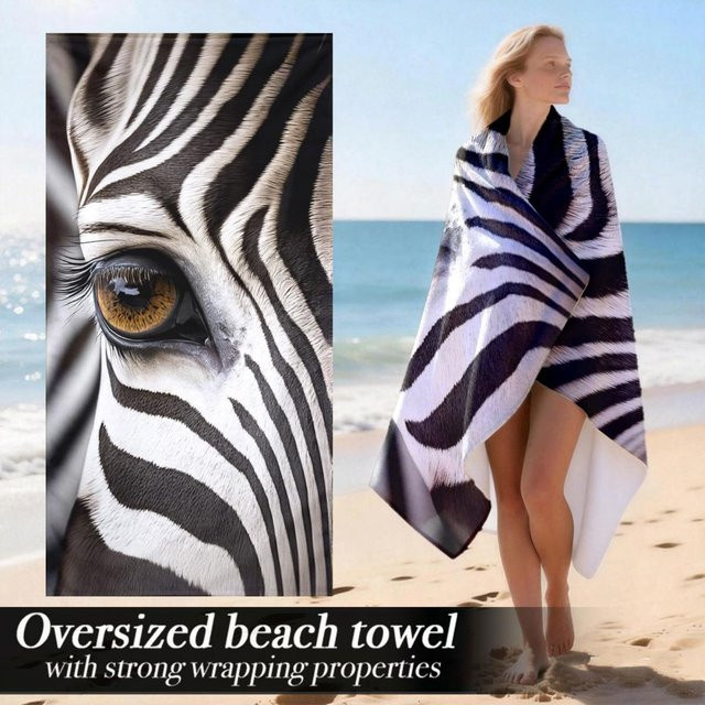 Ka Chen Muxi Strandtuch aus flauschiger Mikrofaser in Multicolor, Breite: 40 cm, Höhe: 60 cm - Bild 1