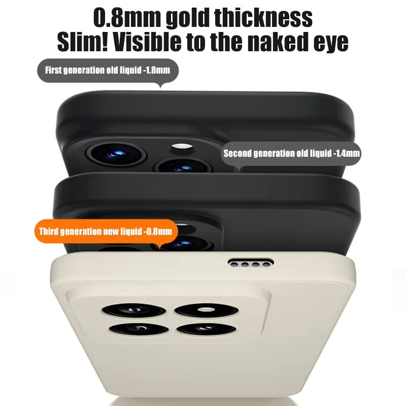 Stoßfeste magnetische MagSafe Silikon-Schutzhülle für Xiaomi 15 14 13 Pro Ultra 14T 13T 12T Pro Lite in Weiß - Bild 3