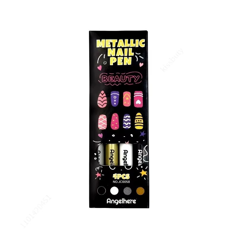 Haile Nail Art Graffiti Pen Set mit 4 Farben, wasserfeste Metallic Nagelmarker für DIY Maniküre - Bild 6