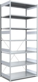 Bito Fachbodenregal Typ M aus verzinktem Stahl in Silber, B/T/H: 105,8 x 82,4 x 300 cm, Grundfeld 200 kg - Bild 1