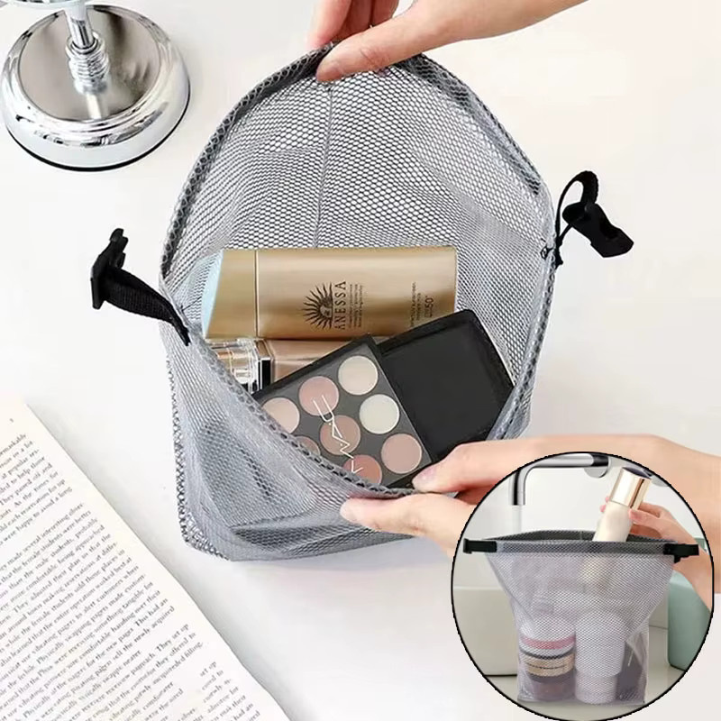 Trebalena Reise-Make-up-Aufbewahrungstasche in Weiß, wasserdicht und mit großer Kapazität für unterwegs - Bild 3