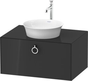 Duravit Waschtischunterschrank ohne Aufsatz White Tulip, Farbe Grau Hochglanz, B/T/H: 80 x 40,8 x 55 cm - Bild 1