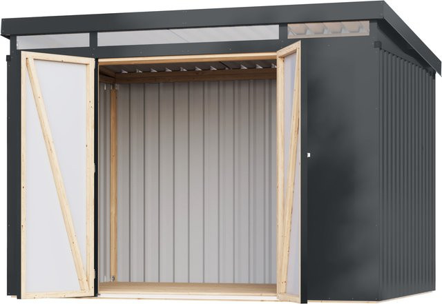 KARIBU Gerätehaus Mantis in Anthrazit ohne Anbaudach B/T/H: 290 x 209 x 213 cm - Bild 1