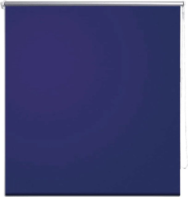 vidaXL Verdunkelungsrollo aus Polyester in Blau und Silber, thermoisolierend, Breite: 160 cm, Höhe: 175 cm - Bild 1
