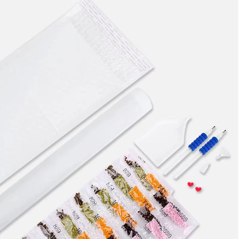 Personalisierte Diamond Painting Set mit eigenem Foto als runde 5D DIY Stickerei in Multicolor - Bild 3