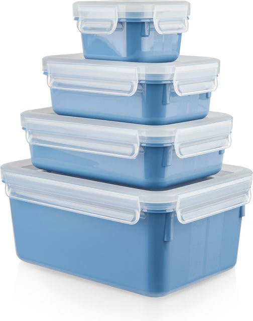 EMSA Frischhaltedosen-Set Clip & Close Color Edition, 4er-Set, blau - Bild 1