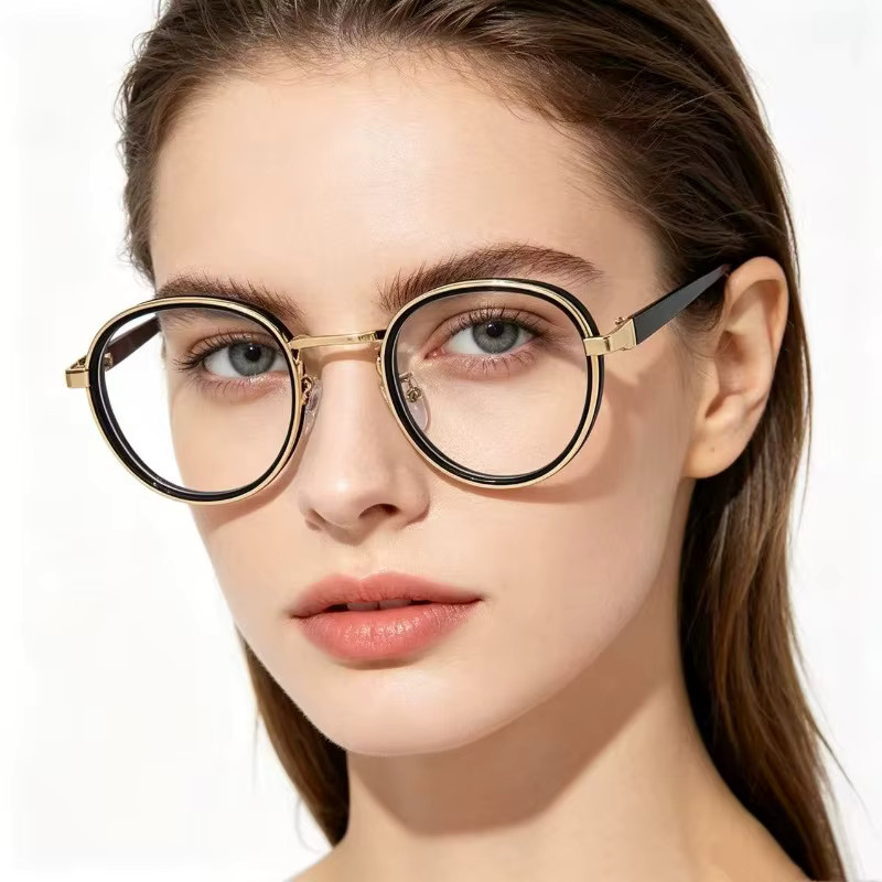 ERIKOLE Korrektionsbrille, Vollrand, Rund, Metall, Gold - Bild 2